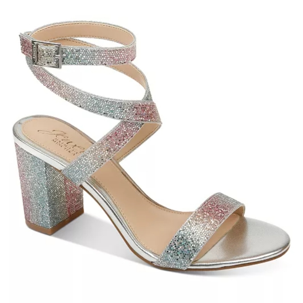 Jewel by Badgley Mischka Newberry Evening Sandals Rainbow -9 - Picture 1 of 4